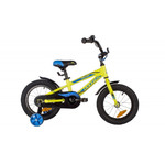 Велосипед NOVATRACK 14" DODGER алюм.,зелёный, тормоз нож, короткие крылья, полная защита цепи