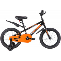 Велосипед NOVATRACK 16" JUSTER чёрный, тормоз нож, пласт крылья, полная защ. цепи