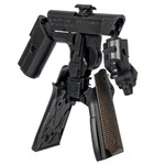 Трансформер 2в1 BONDIBOT Bondibon, мет. детали, CRD pvc 18,5x13,5x3,7см, робот-пистолет Кольт M1911, цвет чёрный.