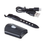 Фонарь велосипедный STG,JY7043, передний, USB, резин. Хомут. Аккум (3.7V / 550mAh)
