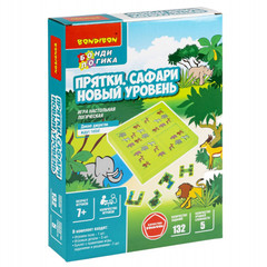 Игра настольная логическая БондиЛогика Bondibon "ПРЯТКИ. САФАРИ  новый уровень"