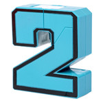 Трансформер 2в1 BONDIBOT Bondibon PB 13x7x4 см, розовый пластик.бокс, цифра"2".