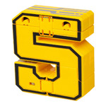 Трансформер 2в1 BONDIBOT Bondibon PB 13x7x4 см, жёлтый пластик.бокс, цифра"5".
