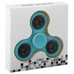 СПИННЕР пластик неон голубой Neon Fidget Spinner-Blue Color PACK 9х9*1,1 см.