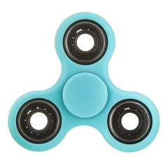 СПИННЕР пластик неон голубой Neon Fidget Spinner-Blue Color PACK 9х9*1,1 см.