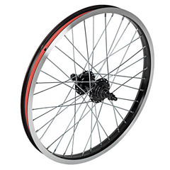 Колесо заднее 20" для BMX, двойной алюм. обод 36H, алюм. втулка, ось 3/8" 175 мм, 9Т, черный