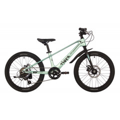 Велосипед NOVATRACK 20" TIGER, магнезиевая.рама, светло-зелёный, 6-скор, TY21/TS38, диск.тор.STG