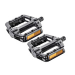 Педали STG FP-925, платформа, алюм, ось 9/16", насып. Подшип. Черные