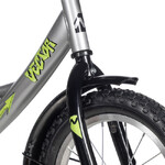 Велосипед NOVATRACK 14" VECTOR серебристый, тормоз нож, крылья, багажник, полная защ.цепи