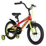 Велосипед NOVATRACK 16" EXTREME алюм., красный, полная защ.цепи, пер.руч., зад.нож. тормоз, короткие