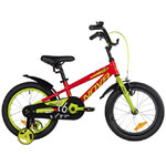 Велосипед NOVATRACK 16" EXTREME алюм., красный, полная защ.цепи, пер.руч., зад.нож. тормоз, короткие