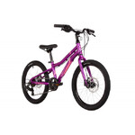 Велосипед NOVATRACK 20" NOVARA, алюм., фиолетовый, 6-скор, Shimano/Microshift  диск.тормоз STG