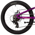 Велосипед NOVATRACK 20" NOVARA, алюм., фиолетовый, 6-скор, Shimano/Microshift  диск.тормоз STG