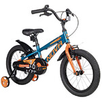 Велосипед NOVATRACK 16" EXTREME алюм., бирюзовый, полная защ.цепи, V-brake, короткие крылья, полная