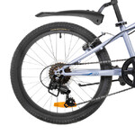 Велосипед NOVATRACK 20" POINTER серый,  стальная рама, 6 скор., Shimano TY21/Microshift TS38, V- bra