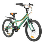 Велосипед FOXX 20" DIFFER зелёный,  стальная рама, 6 скор., Microshift MS21/Microshift TS38, тормоз