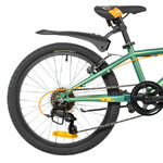 Велосипед FOXX 20" DIFFER зелёный,  стальная рама, 6 скор., Microshift MS21/Microshift TS38, тормоз