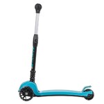 Самокат-кикборд Novatrack RainBow, подростковый, складной, широкие свет.колеса PU 120*90,ватер стикер, бирюзовый