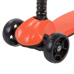 Самокат-кикборд Novatrack RainBow, подростковый, складной, широкие свет.колеса PU 120*90,ватер стикер, оранжевый