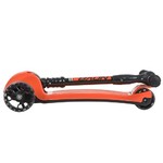 Самокат-кикборд Novatrack RainBow, подростковый, складной, широкие свет.колеса PU 120*90,ватер стикер, оранжевый