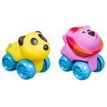 Набор игрушек на колесах Bondibon, ПАНДА, ЛЕВ, 2 шт., 6 см., CRD