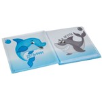 Книга для купания Bondibon "КТО КАКОГО ЦВЕТА?", морск. обитатели, 12х12 см, pvc