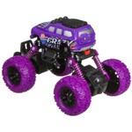 Инерц.(Pull back) пласт. джип 4WD на пружинной подвеске, Bondibon "Парк Техники", цвет фиолетовый с граффити, ВОХ 16,5х12х12 см, арт.9731.