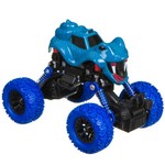 Инерц.(Pull back) пласт. джип 4WD на пружинной подвеске, Bondibon "Парк Техники", цвет синий, вид монстр, ВОХ 16,5х12х12 см, арт.9752.