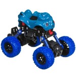 Инерц.(Pull back) пласт. джип 4WD на пружинной подвеске, Bondibon "Парк Техники", цвет синий, вид монстр, ВОХ 16,5х12х12 см, арт.9752.