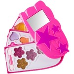 Набор детской декор. косметики Bondibon Eva Moda, BOX 27*19*6,2 см; косметичка-телефон, 3х-уровневая, раздвижная, с зеркальцем: тени для век с блёстками 4 оттенка (2,4г), тени для век 5 оттенков (3,5г), 2 аппликатора, лак для ногтей (7,8г), помада (0,8г),