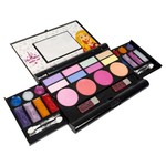 Набор детской декор. косметики Bondibon Eva Moda, BOX 42х34х2,5 см с ручкой; косметичка-прямоугольник, раскладная, с зеркальцем: тени для век 8 оттенков (6,4г), тени 4 оттенка (6г), блеск для губ 14 оттенков (8,8г), 2 аппликатора, 2 кисточки-растушевки, 2