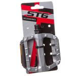 Педали STG FP-969, платформа, ось 9/16", втулка скольж., серебристые